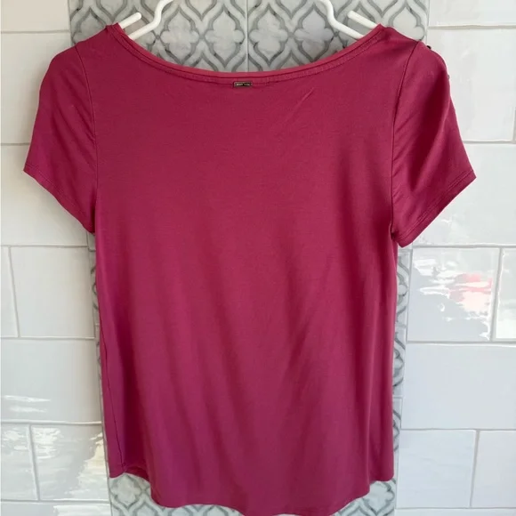 White House Black Market Mauve Top with Button Accents - Picture 5 of 5